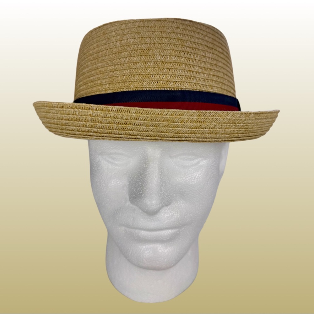 Cremieux Fedora with Blue/Red “38” Band Resortwear Casual Vacation Golf - Picture 2 of 9